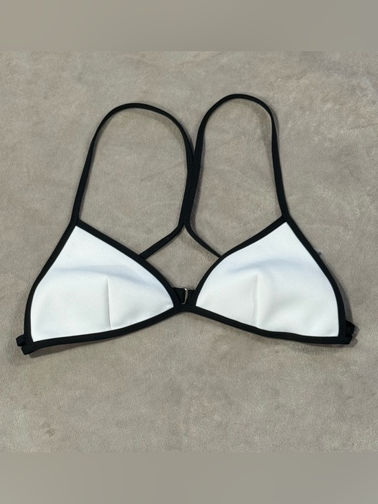 Victoria's Secret Other - Victoria's Secret White Triangle Bikini Top with Black Trim